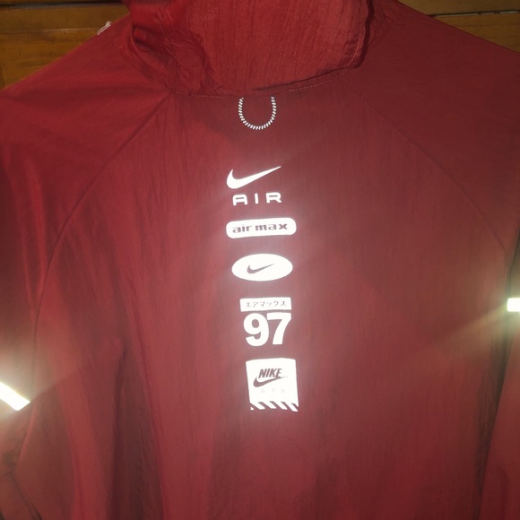 nike air half zip jacket red